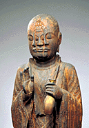 [ See larger picture of Japanese Buddhist monk showing his inner face! ]
