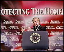 [ George W Bush protecting the Homeland (16Jul02) ]
