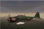 [ Japanese fighter plane showing 'rising sun' circle marking ]