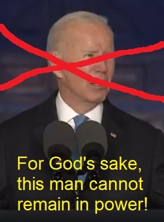 Mr Biden has caused too much trouble already with his Wave-the-flag support of tha disgusting little television actor's selfish war in Ukraine. Mr. Biden should go.