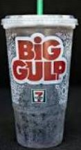 7-Eleven convenience store Big Gulp beverage container. I read they are self-service. And bigger is better: There are even larger Super-size Gulps.