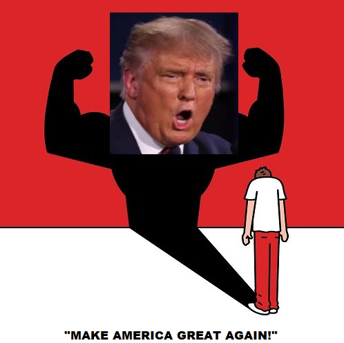 Donald John Trump, King of Mar a Lago, speaking to "his base": "Make America Great Again, boy!"