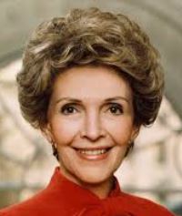 Nancy Reagan's smiling face.