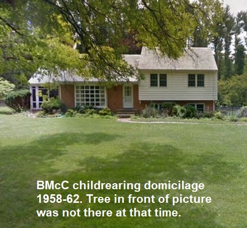 BMcC split level domicilage, 515 Wyngate Road, Timonium Maryland, 1958-62.