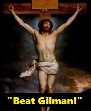 Jesus Christ, cheering on The Crusaders to win another varsity lacrosse game against arch-rival Gilman School, in the spirit of good sportspersonship competition! ~ But didn't Jesus also say (Matt 22:39): "Thou shalt love thy neighbour as thyself"?