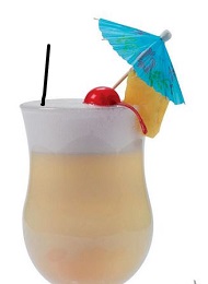 Cocktail Maraschino Cherry and .with parasol decoration. Yum!