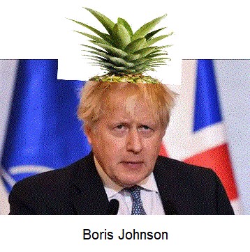 Boris Johnson, Prime Minister of Great Britain; noted for his hairdo. 2021.