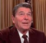 Another smiling face. U.S. President Ronald Reagan.