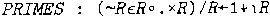 APL computer program to find prime umbers. Click for details.