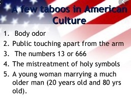 United States of America taboos.